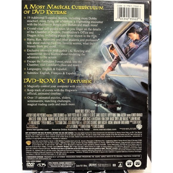 Harry Potter and the Chamber of Secrets (DVD, 2003, 2-Disc Set) - Picture 3 of 3